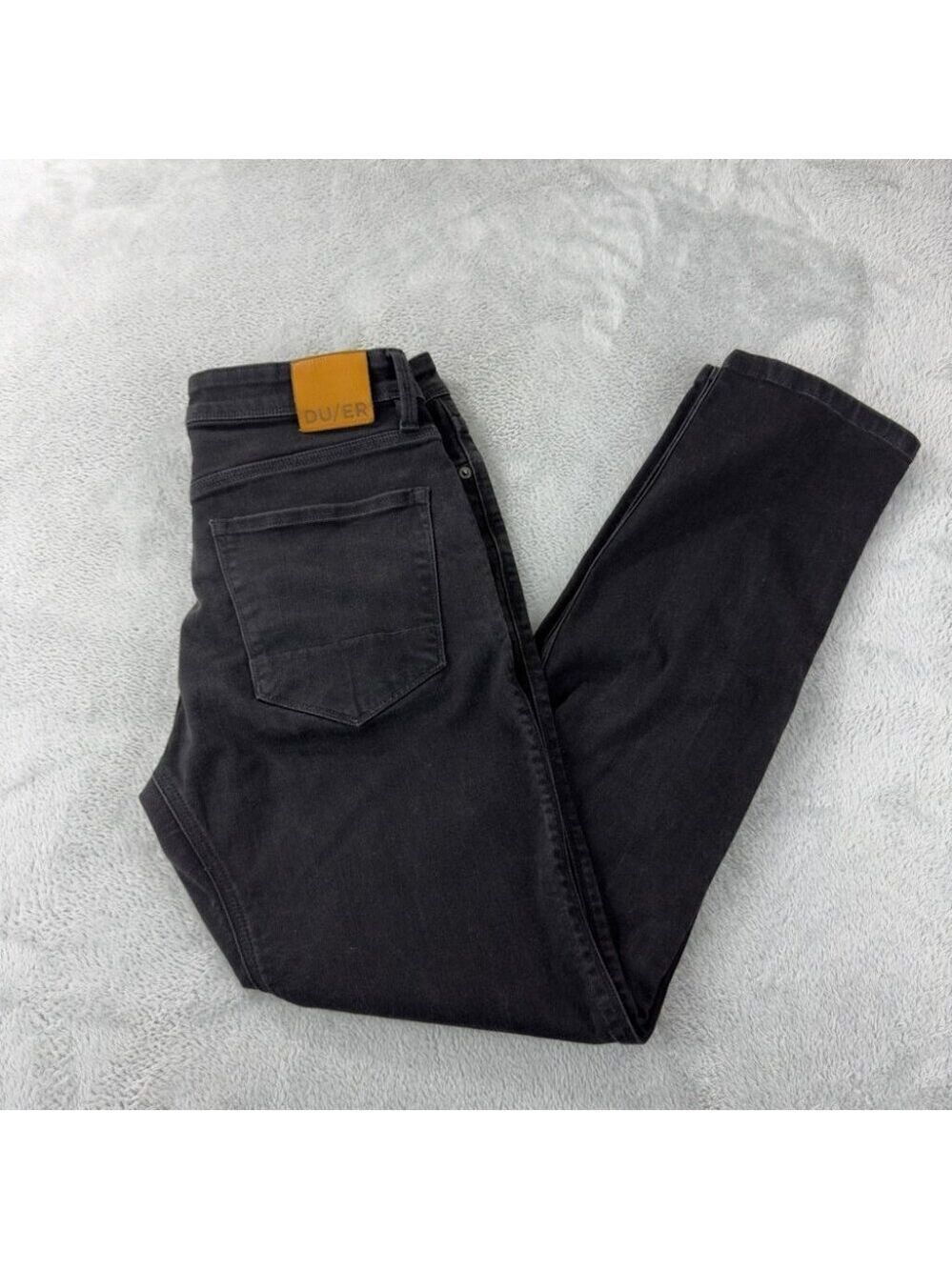 DU/ER L2X Performance Denim Slim Fit Men's Black Jeans Size 32x29 Style L2X03R